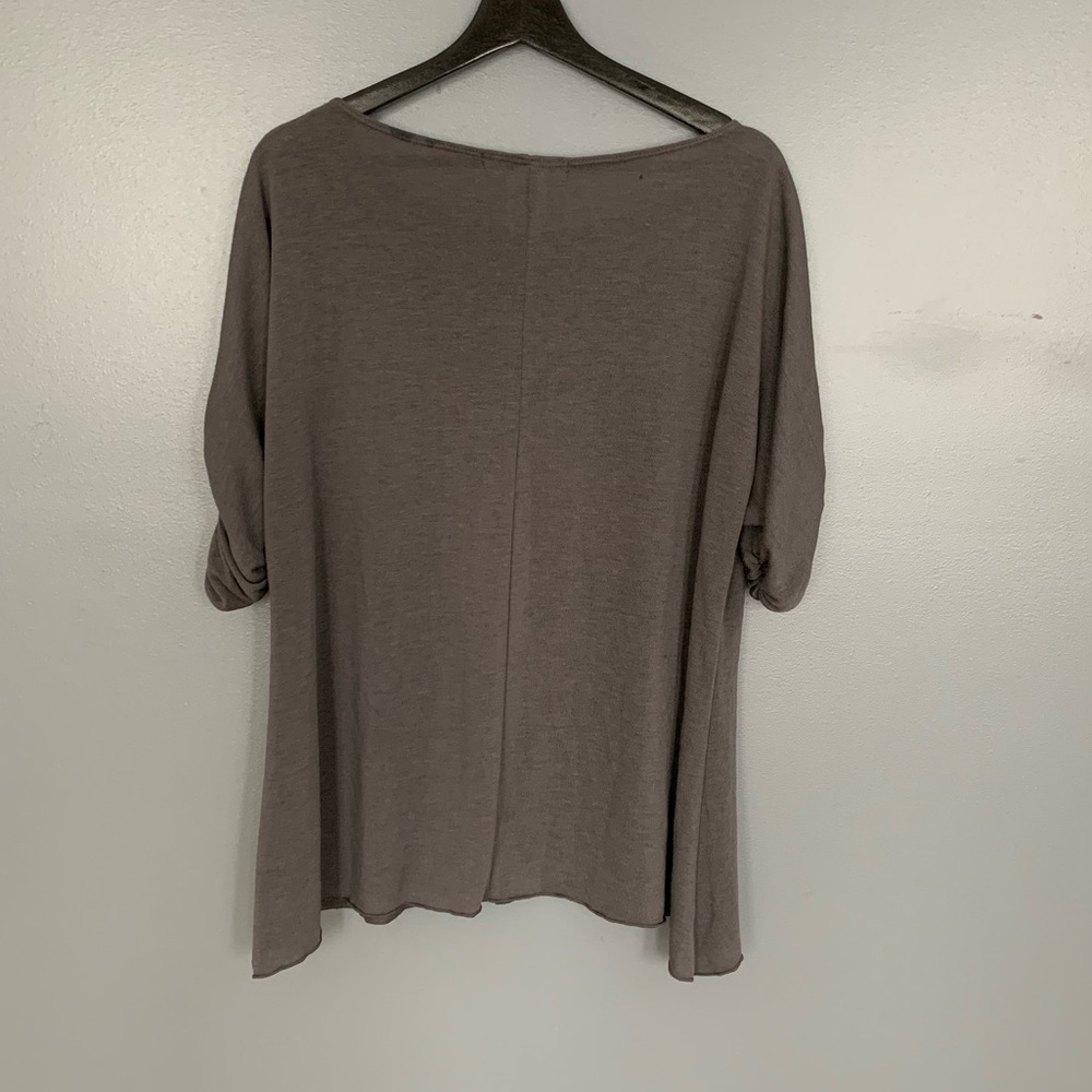 Ensemble Rouched Blouse Grey Size M - Picture 2 of 4